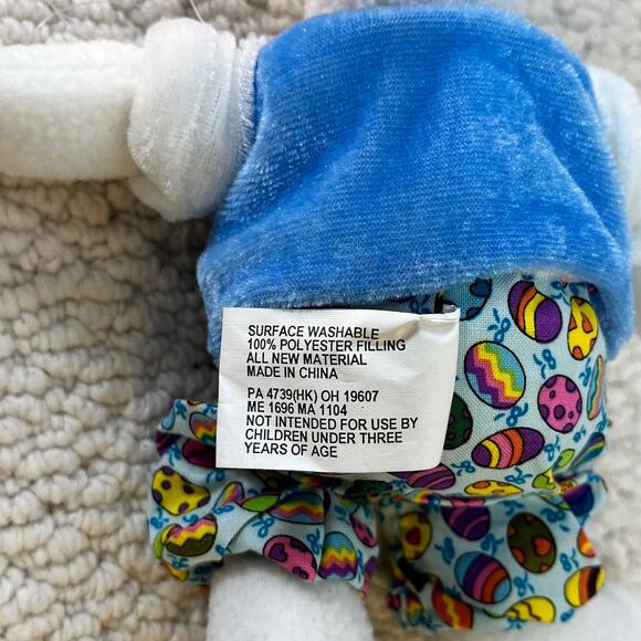 Jo-Ann Stores Easter Bunny Rabbits Plush Toy Shelf Sitters Boy/Girl 10" Set of 2 - Picture 6 of 10